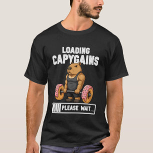Loading Capygains Capybara Lifting Weights Funny G T-Shirt
