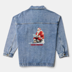 Loading Christmas Funny Santa Design Denim Jacket