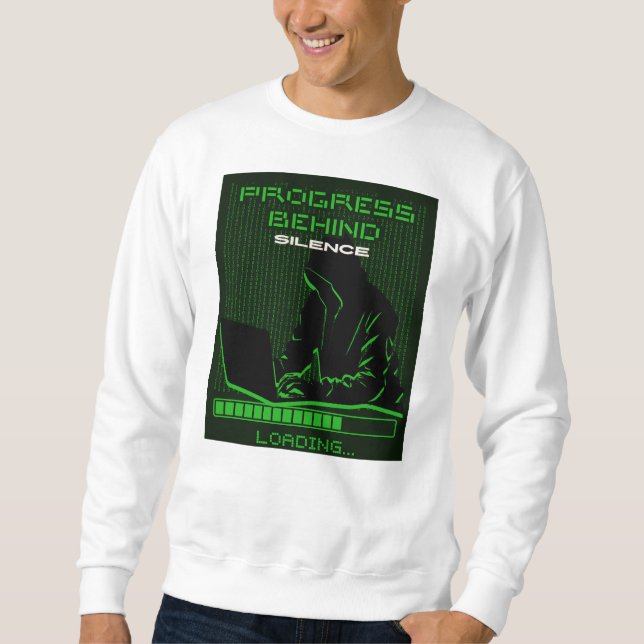 Loading Hacker Laptop Graphic T-Shirt Sweatshirt (Front)
