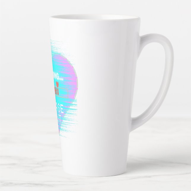 Loading Heart Retro Gamer Latte Mug (Right)