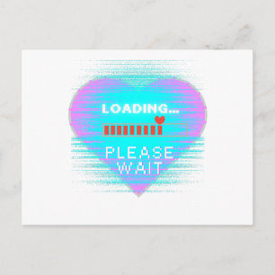 Loading Heart Retro Gamer Postcard