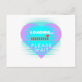 Loading Heart Retro Gamer Postcard