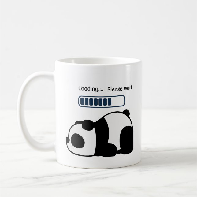 Loading Please Wait Funny Panda Quote  Coffee Mug (Left)