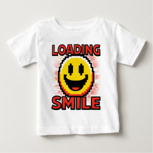 Loading Smile – Retro Pixel Art 8-Bit Smiley Face Baby T-Shirt