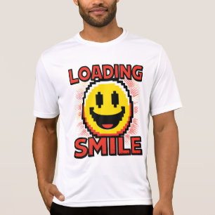 Loading Smile – Retro Pixel Art 8-Bit Smiley Face T-Shirt
