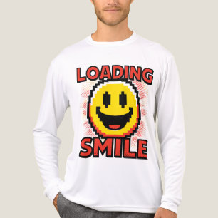 Loading Smile – Retro Pixel Art 8-Bit Smiley Face Tri-Blend Shirt
