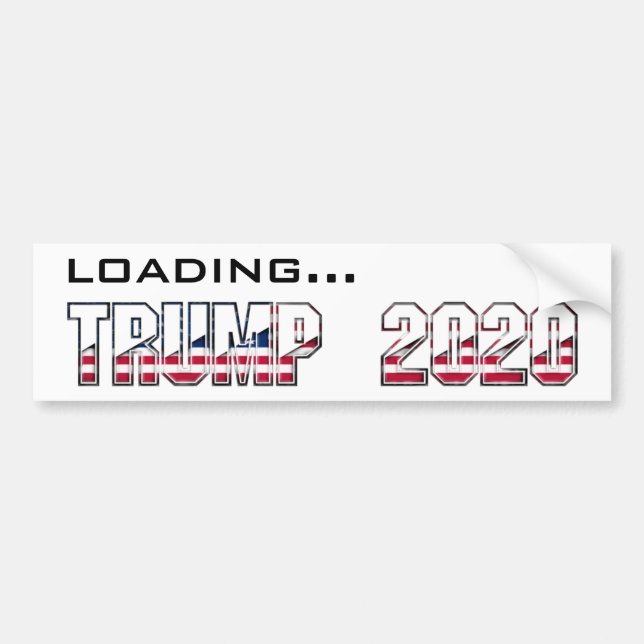 Loading Trump 2020 Election USA Typography Bumper Sticker (Front)