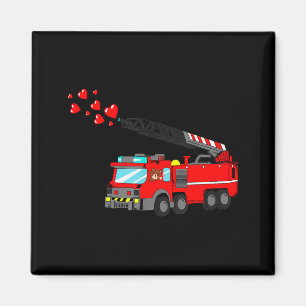 Loads Of Love Firetruck Valentine Day - Firefighte Magnet