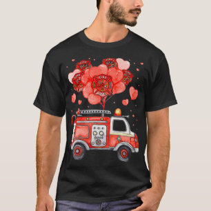 Loads Of Love FireTruck Valentine Day  Firefighter T-Shirt