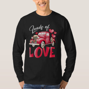 Loads Of Love Heart Red Truck Cute Valentine's Day T-Shirt