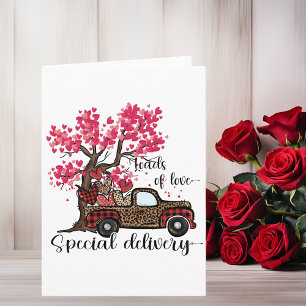 Loads of Love Heart Truck Valentine's day Card