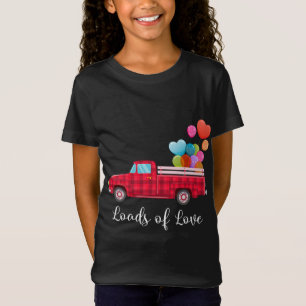 Loads of Love Pickup Red Truck Valentine's Day Hea T-Shirt