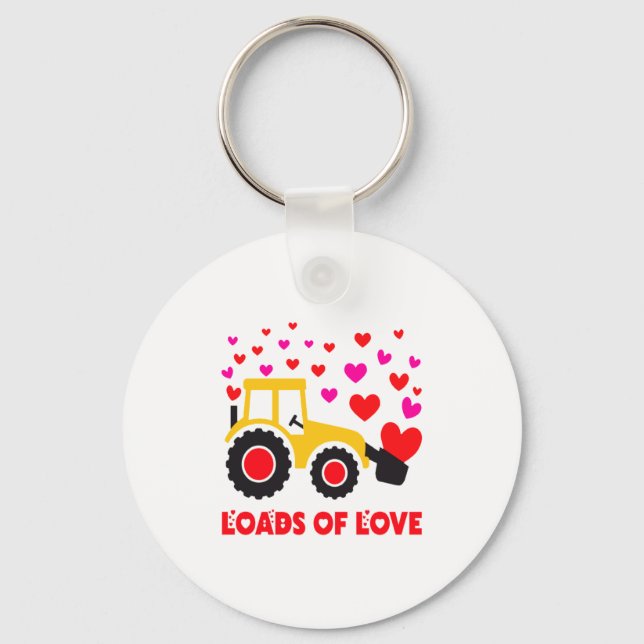 Loads Of Love Toddler Tractor Valentines Day For K Key Ring (Front)