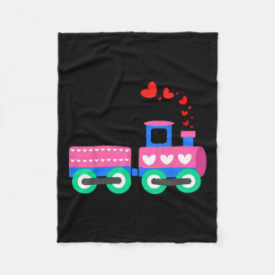 Loads Of Love Train Valentine Day - Train Operator Fleece Blanket