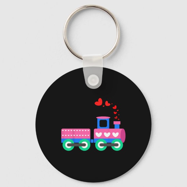 Loads Of Love Train Valentine Day - Train Operator Key Ring (Front)