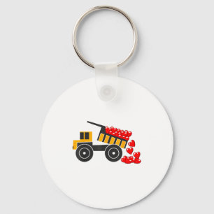 Loads Of Love Truck Valentine Day T Shirt - Tie Te Key Ring