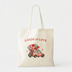 Loads of Love - Vintage Car and Heart Balloons Tote Bag