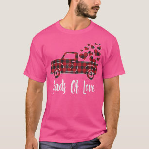 Loads Of Love Vintage Truck Red Plaid Valentine's  T-Shirt