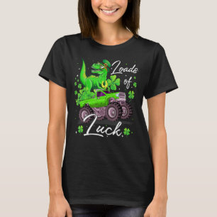 Loads Of Luck Dinosaur Truck St Patricks Day Toddl T-Shirt