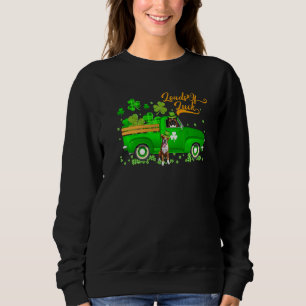 Loads Of Luck Leprechaun Boxer Dog & Truck St Patr Sweatshirt
