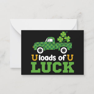 Loads Of Luck Tractor Boys St Patricks Day Kids Card