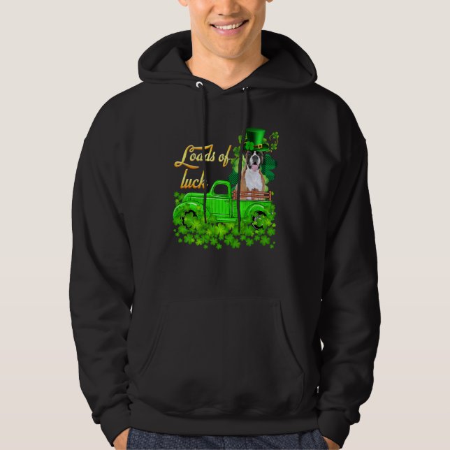 Loads Of Luck Truck Boxer St Patrick S Day Hoodie (Front)