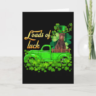 Loads Of Luck Truck Doberman St Patrick's Day  Card