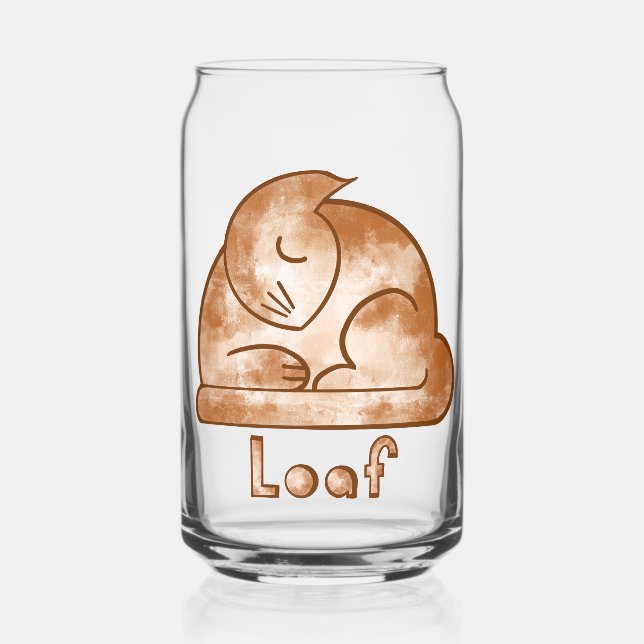Loaf Cat Can Glass (Front)