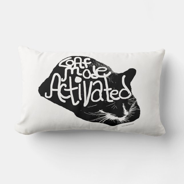 Loaf Mode Activated Cat Funny Humour Art  Lumbar Cushion (Front)