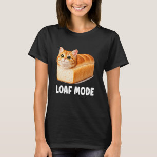 Loaf Mode Orange Cat Funny Cute Bread Meme Long Sl T-Shirt