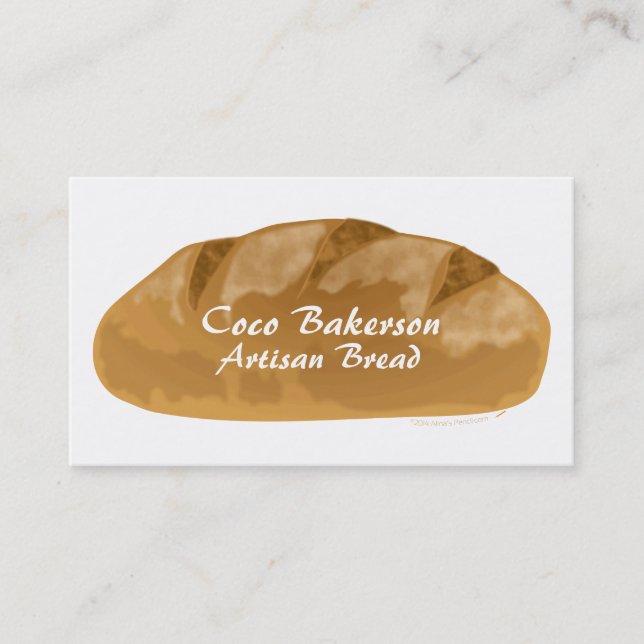 Loaf of Artisan Bread Business Cards Bakery (Front)