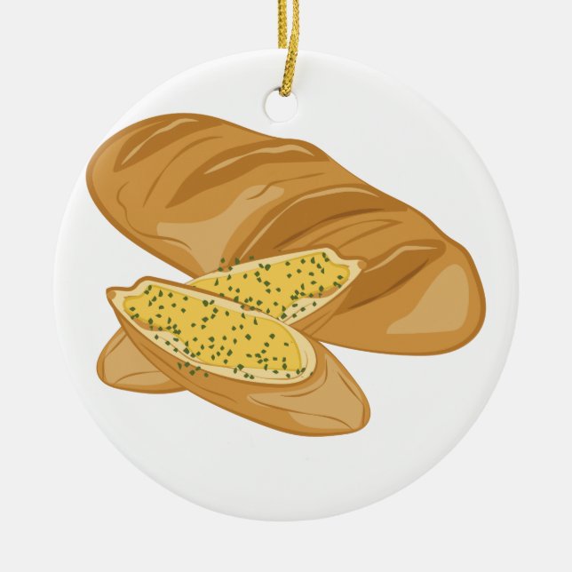 Loaf Of Bread Ceramic Tree Decoration (Front)