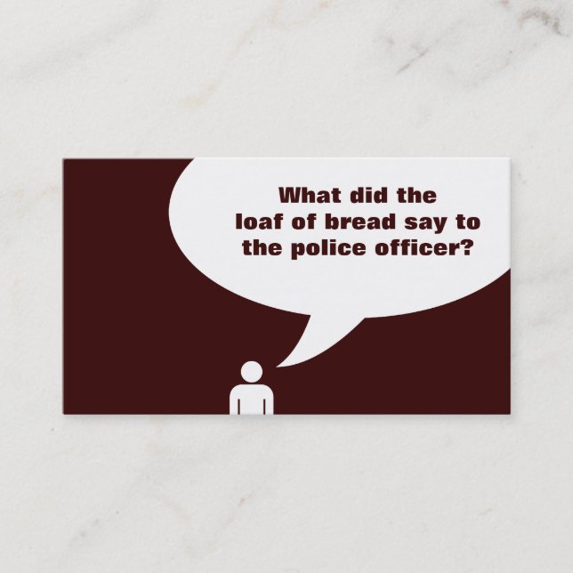 loaf of bread joke business card (Front)