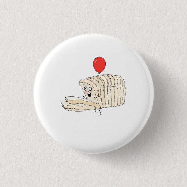Loaf of bread, sliced bread themed 3 cm round badge (Front)