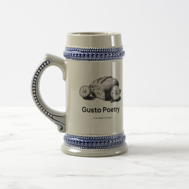 Loaf & Orange Gusto Poetry Beer Stein (Left)