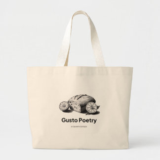 Loaf & Orange Gusto Poetry Large Tote Bag