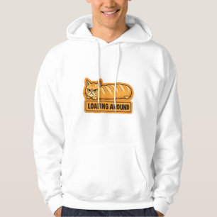 Loafing Around Funny Cat Bread  Hoodie