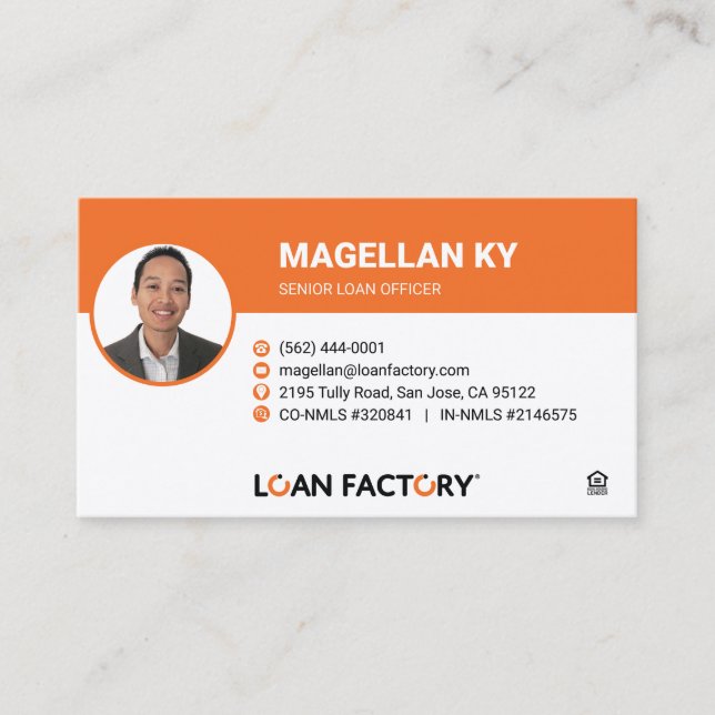 Loan Factory - Mortgage Loan Officer Business Card (Front)