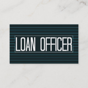 Loan Officer Elegant Stripe Business Card