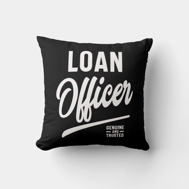 Loan Officer Job Title Gift Cushion (Front)