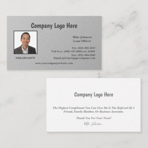 Loan Officer / Mortgage / Realtor Business Card
