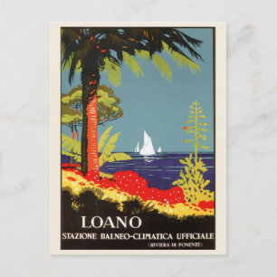 Loano Italian Riviera vintage travel Postcard