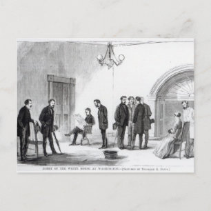 Lobby of the White House at Washington Postcard