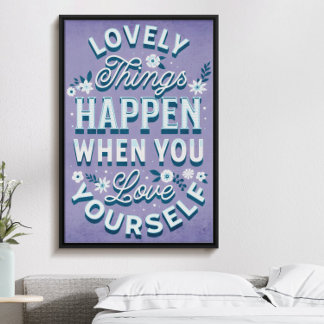 Lobe yourself, playful self-love motivational poster