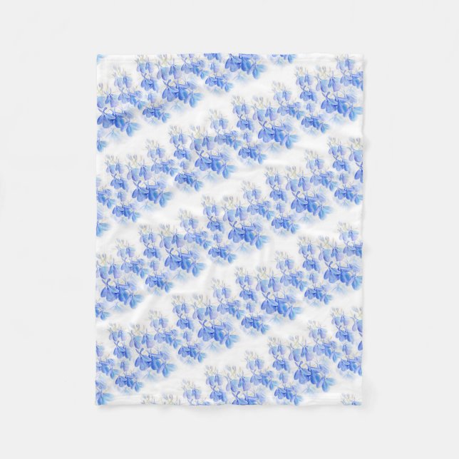 Lobelia striped blue flower blanket (Front)