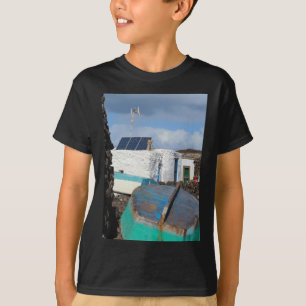 Lobos Island Fishing Cottages Vertical Sticker T-Shirt