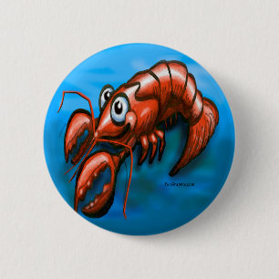 Lobster 6 Cm Round Badge
