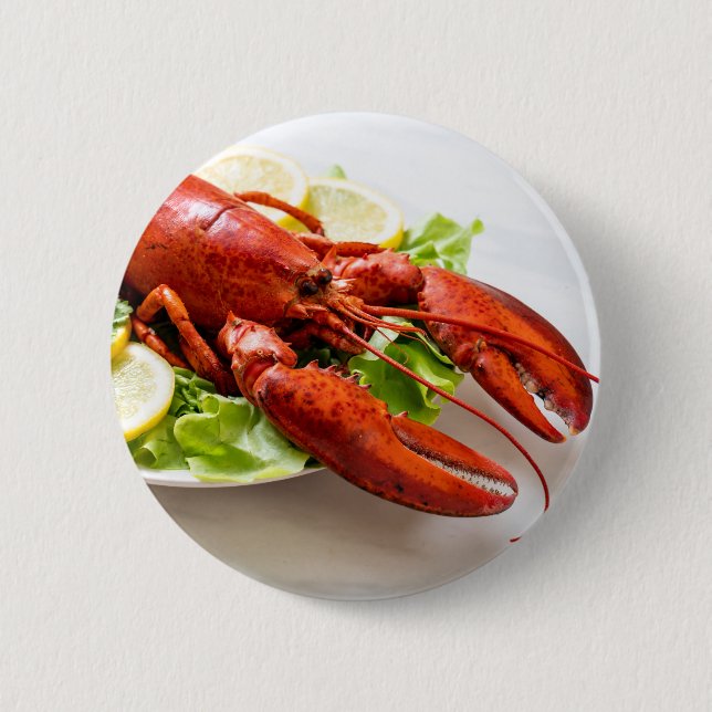 Lobster 6 Cm Round Badge (Front)