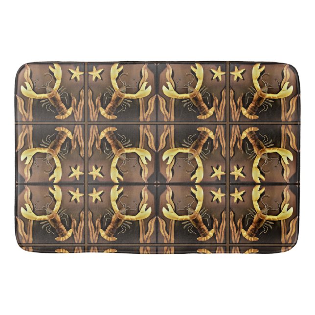 Lobster Abstract Bath Mat (Front)