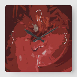 Lobster Abstract Square Wall Clock